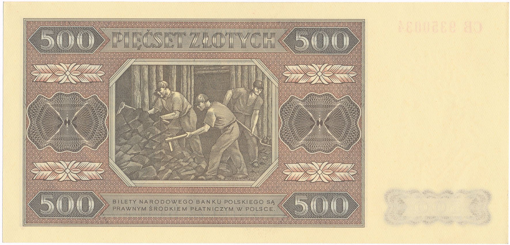 500 złotych 1948 seria CB